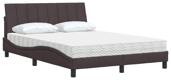 Postel s matrací Hanko tmavě hnědá 120 x 200 cm textil 3310520