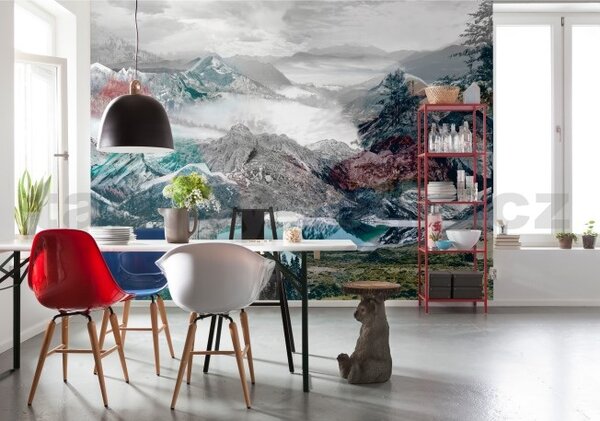 Vliesové fototapety, rozměr 368 cm x 248 cm, horský výhled, Komar XXL4-053