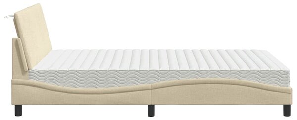 Postel s matrací Hanko krémová 120 x 200 cm textil 3310522