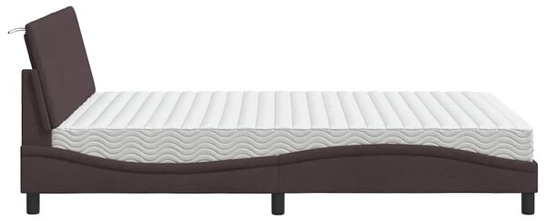Postel s matrací Hanko tmavě hnědá 120 x 200 cm textil 3310520