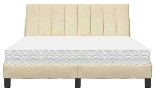 Postel s matrací Hanko krémová 120 x 200 cm textil 3310522