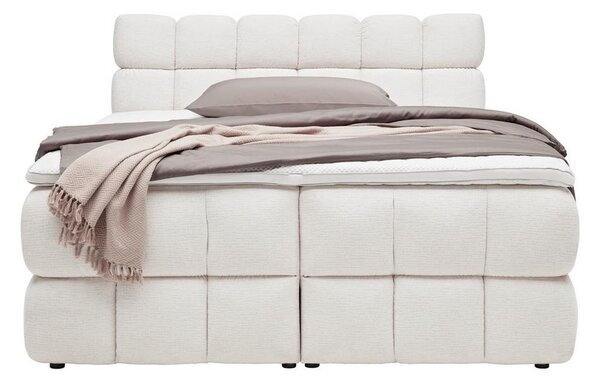 Boxspring postel BUBBLE BOX 160/200 cm, krémová