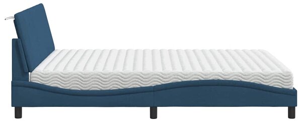 Postel s matrací Hanko modrá 160 x 200 cm textil 3310544