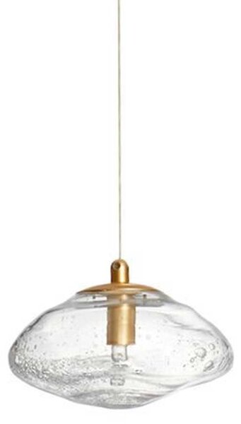 Nova Luce King G9 skleněné závěsné svítidlo zlaté 260 mm