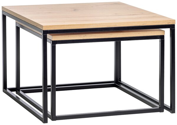 SADA KONFERENČNÍCH STOLKŮ, dřevo, 60-70/40-46/60-70 cm Carryhome - Konferenční stolky