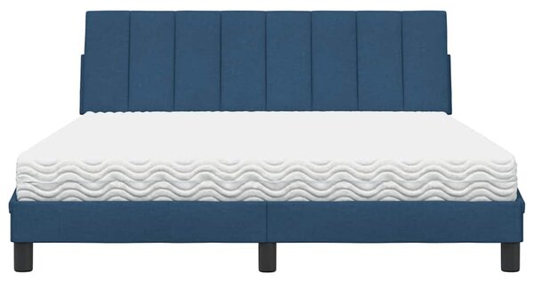 Postel s matrací Hanko modrá 160 x 200 cm textil 3310544
