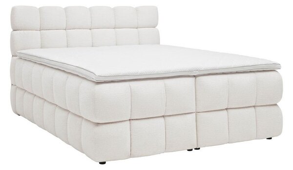 Boxspring postel BUBBLE BOX 160/200 cm, krémová