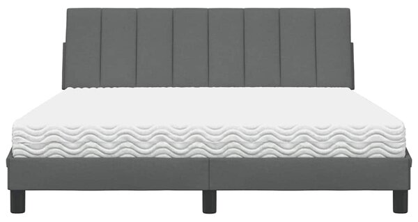 Postel s matrací Hanko tmavě šedá 160 x 200 cm textil 3310539