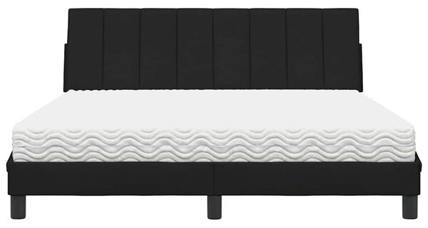 Postel s matrací Hanko černá 160 x 200 cm textil 3310540