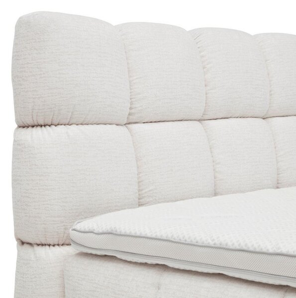Boxspring postel BUBBLE BOX 160/200 cm, krémová