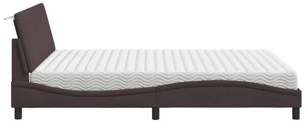 Postel s matrací Hanko tmavě hnědá 160 x 200 cm textil 3310541