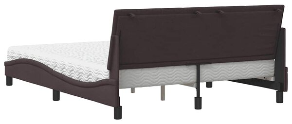 Postel s matrací Hanko tmavě hnědá 160 x 200 cm textil 3310541