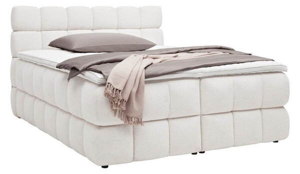 Boxspring postel BUBBLE BOX 160/200 cm, krémová