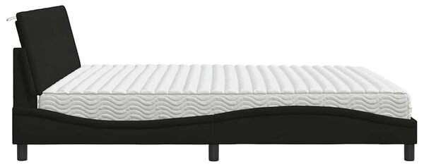 Postel s matrací Hanko černá 200 x 200 cm textil 3310554