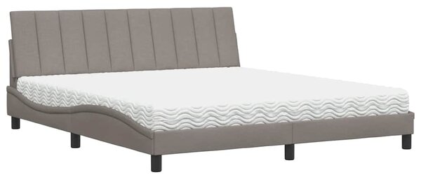 Postel s matrací Hanko taupe 180 x 200 cm textil 3310549