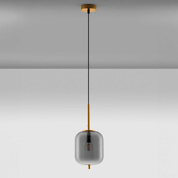 Nova Luce Lato E14 skleněné závěsné svítidlo 158 mmZlatá/Mléčná