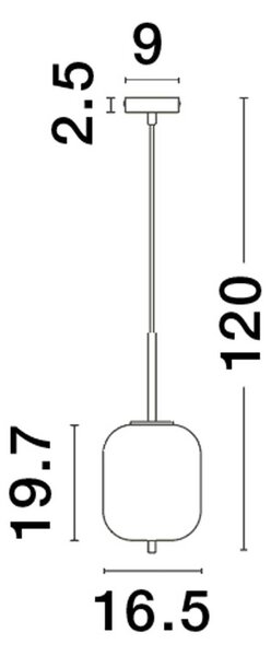 Nova Luce Lato E14 skleněné závěsné svítidlo 158 mmZlatá/Mléčná