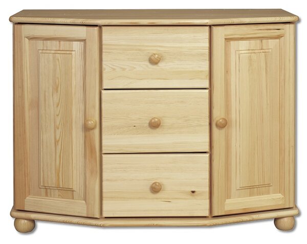 KD135 dřevěná komoda z masivní borovice Drewmax (Kvalitní nábytek z borovicového masivu)