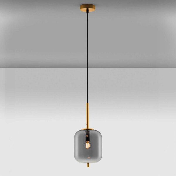 Nova Luce Lato E14 skleněné závěsné svítidlo 158 mmZlatá/Mléčná