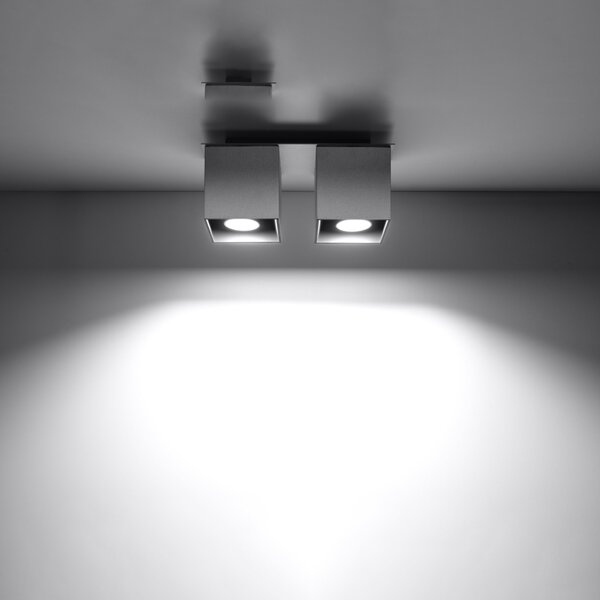Sollux Lighting Stropní svítidlo QUAD 2 šedé