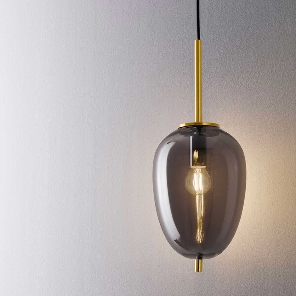 Nova Luce Lato E14 skleněné závěsné svítidlo 158 mmZlatá/Mléčná
