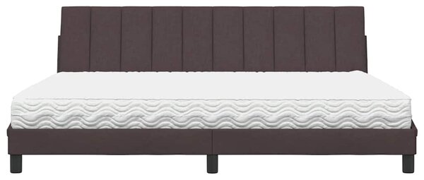 Postel s matrací Hanko tmavě hnědá 200 x 200 cm textil 3310555