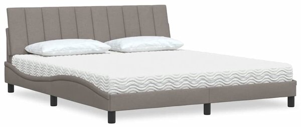 Postel s matrací Hanko taupe 180 x 200 cm textil 3310549