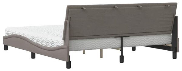 Postel s matrací Hanko taupe 180 x 200 cm textil 3310549