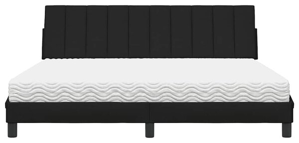 Postel s matrací Hanko černá 180 x 200 cm textil 3310547