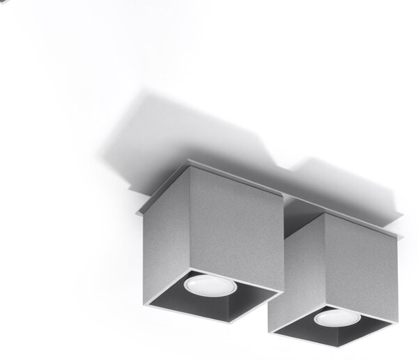 Sollux Lighting Stropní svítidlo QUAD 2 šedé