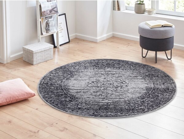 Šedý kulatý koberec ø 160 cm Méridional - Hanse Home