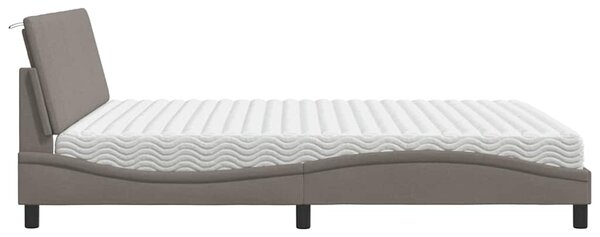 Postel s matrací Hanko taupe 180 x 200 cm textil 3310549