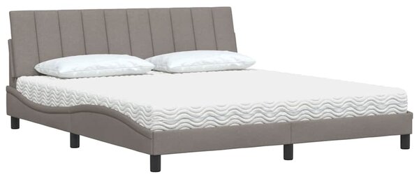 Postel s matrací Hanko taupe 180 x 200 cm textil 3310549