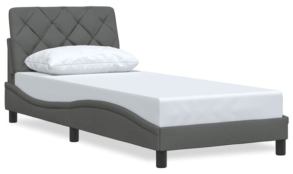 Rám postele bez matrace tmavě šedý 90 x 200 cm textil 3310574