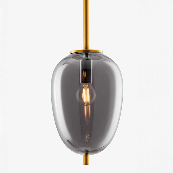 Nova Luce Lato E14 skleněné závěsné svítidlo 158 mmZlatá/Mléčná