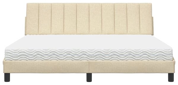 Postel s matrací Hanko krémová 180 x 200 cm textil 3310550