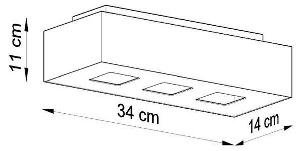 Sollux Lighting Stropní svítidlo MONO 3 bílé