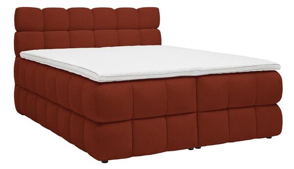 Boxspring postel BUBBLE BOX 160/200 cm, rezavá