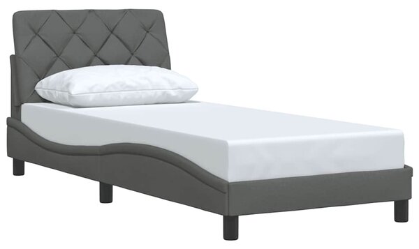 Rám postele bez matrace tmavě šedý 90 x 200 cm textil 3310574