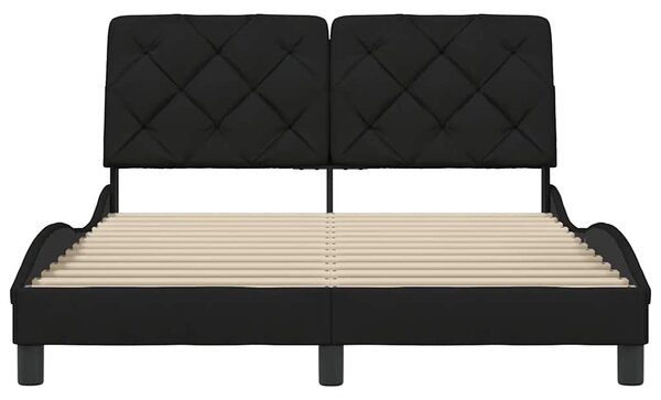 Rám postele bez matrace černý 120 x 200 cm textil 3310589