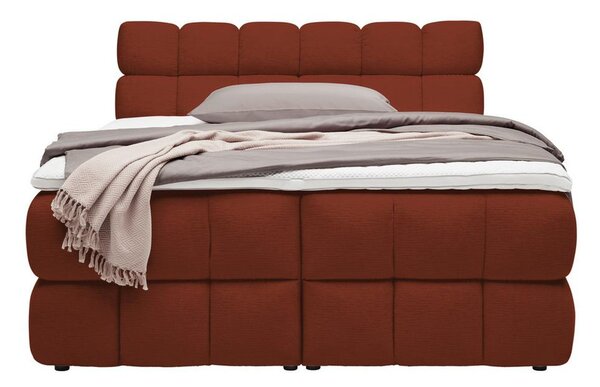 Boxspring postel BUBBLE BOX 160/200 cm, rezavá