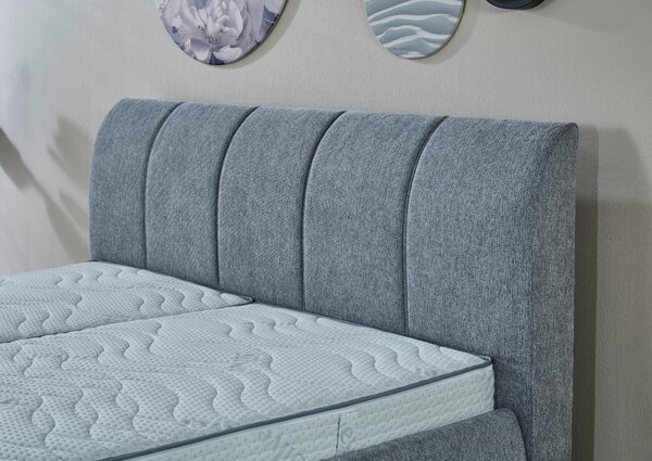 ČALOUNĚNÁ POSTEL, 180/200 cm, barvy stříbra Carryhome - Manželské postele, Online Only