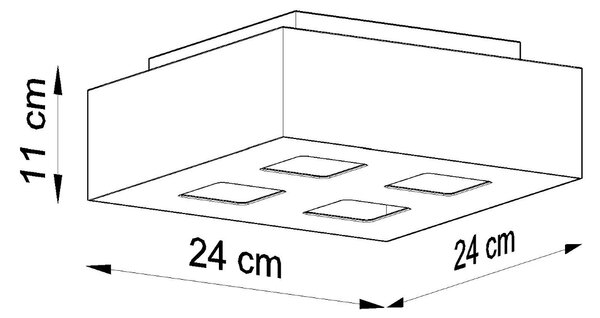 Sollux Lighting Stropní svítidlo MONO 4 bílé