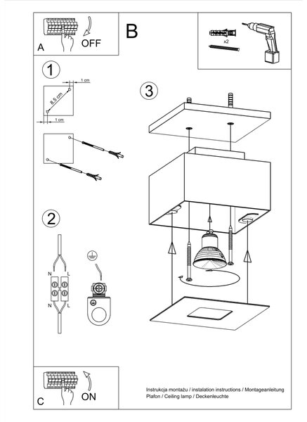 Sollux Lighting Stropní svítidlo MONO 1 černé