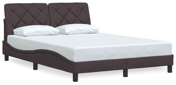 Rám postele bez matrace tmavě hnědá 120 x 200 cm textil 3310590