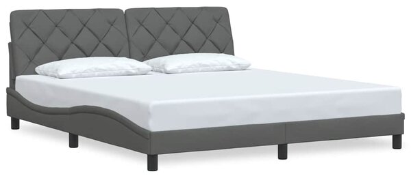 Rám postele bez matrace tmavě šedý 180 x 200 cm textil 3310616