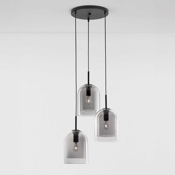 Nova Luce Velor trio E27 skleněné závěsné svítidlo Zlatá