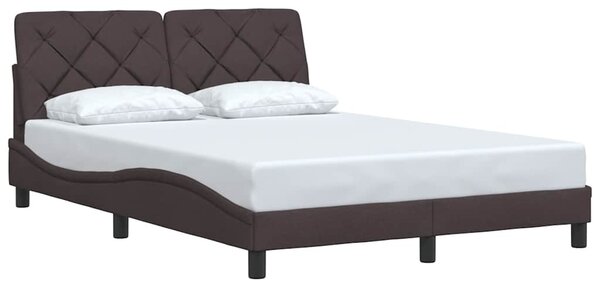 Rám postele bez matrace tmavě hnědá 120 x 200 cm textil 3310590