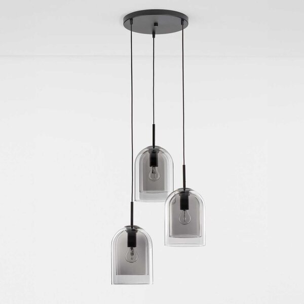 Nova Luce Velor trio E27 skleněné závěsné svítidlo Zlatá