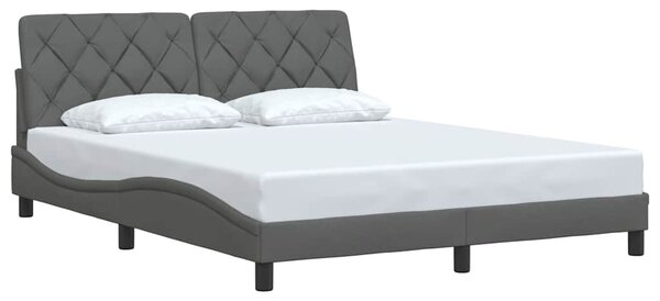 Rám postele bez matrace tmavě šedý 160 x 200 cm textil 3310609